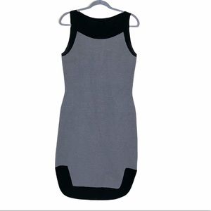 The Limited grey/black ribbed sleeveless dress